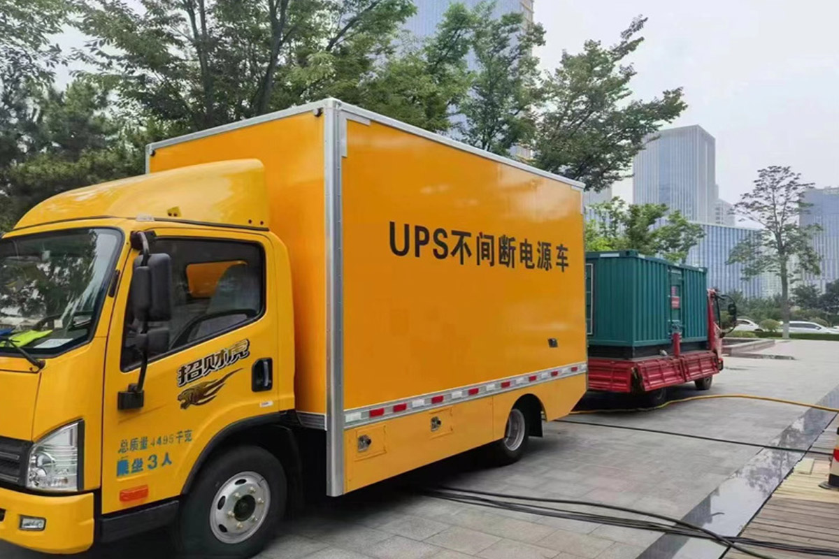 正宁发电机租赁施工现场