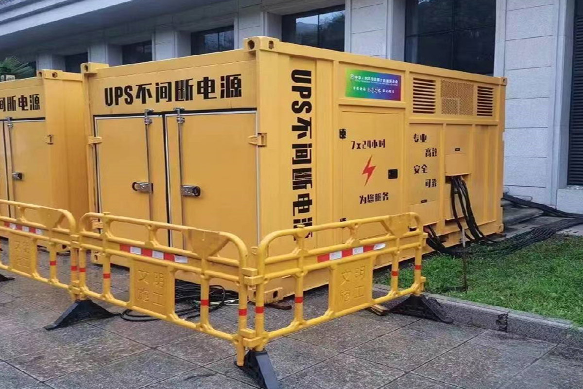正宁发电机租赁施工现场