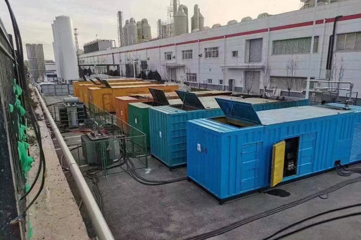 正宁发电机租赁施工现场